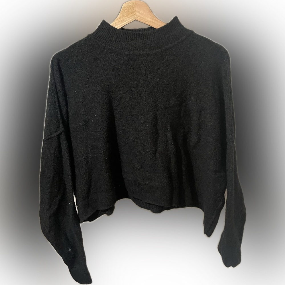 Cotton On Black Soft Mock-Neck Sweater